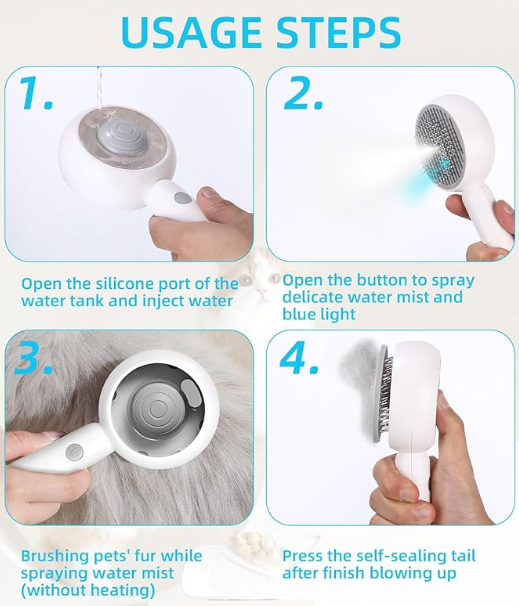 Cepillo de vapor para mascotas